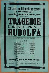 Mladějov, Republikánský dorost, Tragedie korunního prince Rudolfa - plakát, 1923