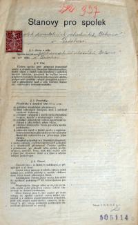 Těchobuz, Bolzano, spolkové stanovy, 1926