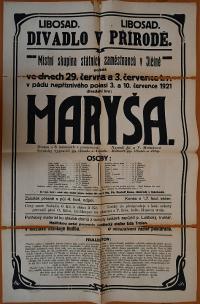 Jičín, Státní zaměstnanci, Maryša - plakát, 1921