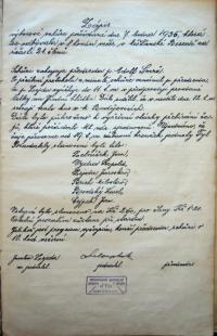 Třebíč, Tyl, kniha zápisů 1924 -1936