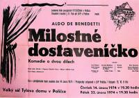 Polička, Tyl, Milostné dostaveníčko - plakát, 1974