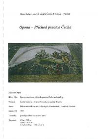 Parník, Česká Třebová, soubor informací o oponě Příchod praotce Čecha, s. 1, základní informace