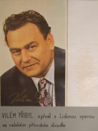 Hradec Králové, Lidová opera, Vilém Přibyl, portrét