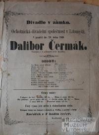 Litomyšl, JDO, Dalibor Čermák - plakát, 1868