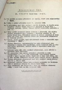 Jihlava, Klicpera, korespondence spolku, Tylova Kutná Hora, prozatimní řád,1943