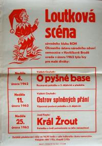 Havlíčkův Brod, OÚNZ LS, O pyšné base a Ostrov splněných přání - Král Žrout - plakát, 1962
