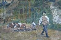 Mníšek pod Brdy, Sokol, detail opony Kde domov můj, autor neznámý, s.a.