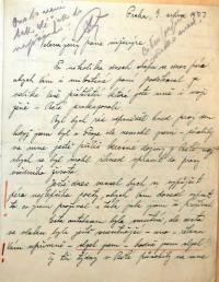 Štein-Táborský, Praha-Smíchov, Bělá pod Bezdězem, Fr. Francl, Společný letní byt v Bělé, s. 1, 1923