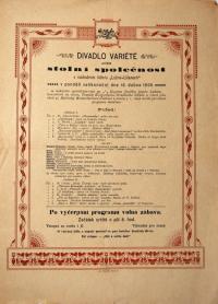 Lužná – Lišany, Divadlo Varieté - plakát, 1900