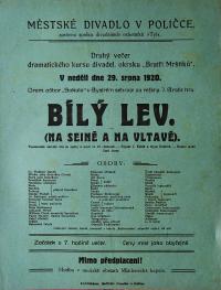 Bystré, Sokol, Bílý lev - plakát, 1920