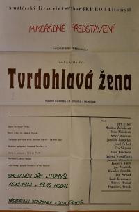 Litomyšl, JKP, Tvrdohlavá žena - plakát, 1983