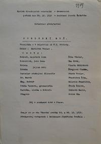 Sezemice, Spolek divadelních ochotníků, opisy plakátů, 1919 - 1940