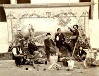 Velvary, Joža Král maluje oponu 1899