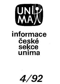 Obálka zpravodaje: Informace české sekce UNIMA
