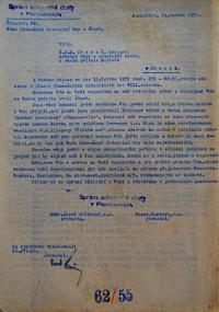 Pardubice, Spolek divadelních ochotníků, Korespondence, 1955