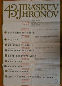 Hronov, 43. Jiráskův Hronov - plakát, 1973