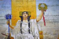 Dolní Čermná, Orel, detail opony, 1926