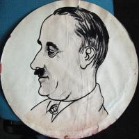 Jihlava, Klicpera, karikatury ochotníků, 1947