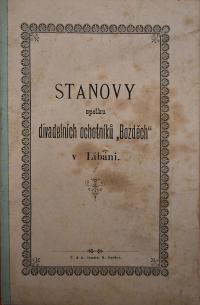 Libáň, Bozděch, Stanovy, 1895