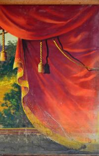 Kacákova Lhota, detail opony Kněžna Libuše věští slávu Prahy, autor F. Fejkl, 1902