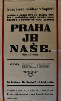 Sopřeč, SČM, Praha je naše - plakát, 1946