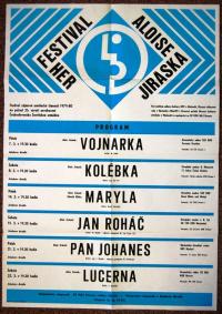 Hronov, Festival her Aloise Jiráska 160 let divadla, 1980 - plakát.