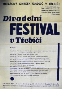 Třebíč, Horácký okrsek, Divadelní festival – plakát, 1949