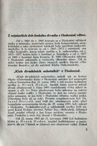 Hodonín, SDO, Pamětní spis ke třístému představení, 1926