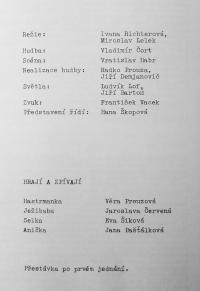 Hronov, MAJ, Pohádka o líných strašidlech, 1983