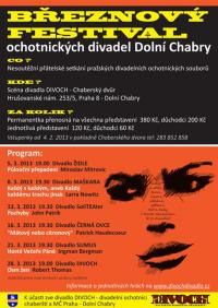 Dolní Chabry, Březnový festival ochotnických divadel - plakát, 2013