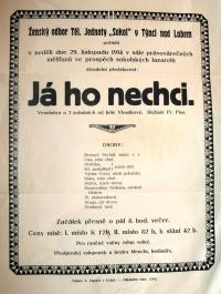 Týnec nad Labem, ženský odbor Sokola, Já ho nechci, 1914