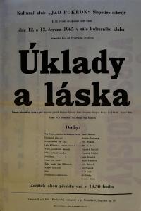 Slepotice, JZD, Úklady a láska - plakát, 1965