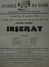 Praha-Vyšehrad, Sokol - Mladá garda, Inserát - plakát, 1928