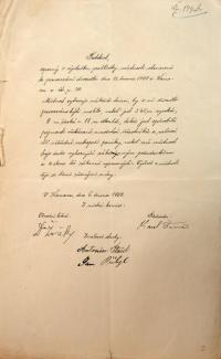 Kámen, Divadelní komise, posouzení místnosti pro divadlo, 1909