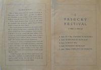 Paseky nad Jizerou, Pasecký festival - program, 1952