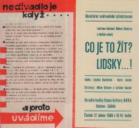 Ostrava-Zábřeh, Nedivadlo, pozvánka na představení 1969
