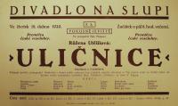 Divadlo Na Slupi, Uličnice - plakát, 1929