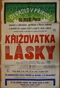 Pecka, Turisté, Okrašlovací spolek, Křižovatky lásky - plakát, 1932