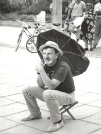 Břeclav-Regina,  vystoupení na pěší zóně, 1991