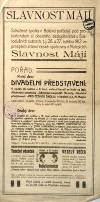 Bolevec, sdružené spolky - plakát, 1912