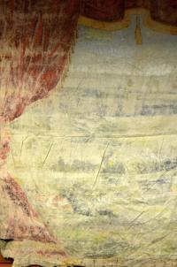 Libice nad Doubravou, veduta obce, detail opony, 1907