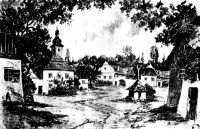 Kouřim, návrh prospektu Náves od K. Štapfera, s. a.