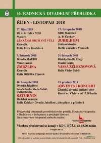 Radnice, 46. RADNICKÁ DIVADELNÍ PŘEHLÍDKA - plakát, 2018