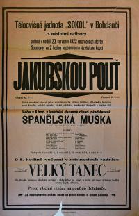 Bohdaneč, Sokol, Španělská muška - plakát, 1922