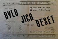 Přelouč, Besední ochotnické divadlo, Bylo jich deset - plakát, 1948