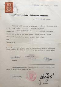 Nový Etynk, Jednota divadelních ochotníků, žádost o povolení hry, 1942