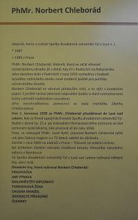 Lysá nad Labem, výstava DIVADLO JE PODIVUHODNÁ VĚC..., PhMr. Norbert Chleborád, výstavní panel, 2018