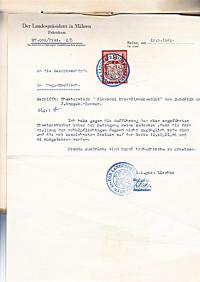 Kostelany nad Moravou, Čtenářský spolek, Slovácká krev, korespondence o inscenaci, 1943