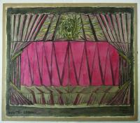 Praha, Divadlo na Královských Vinohradech, Husité, Hofman Vlastislav, opona, 1919