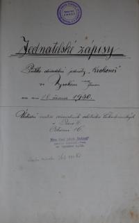 Vysoké nad Jizerou, Krakonoš, Jednatelské zprávy 1930-1963